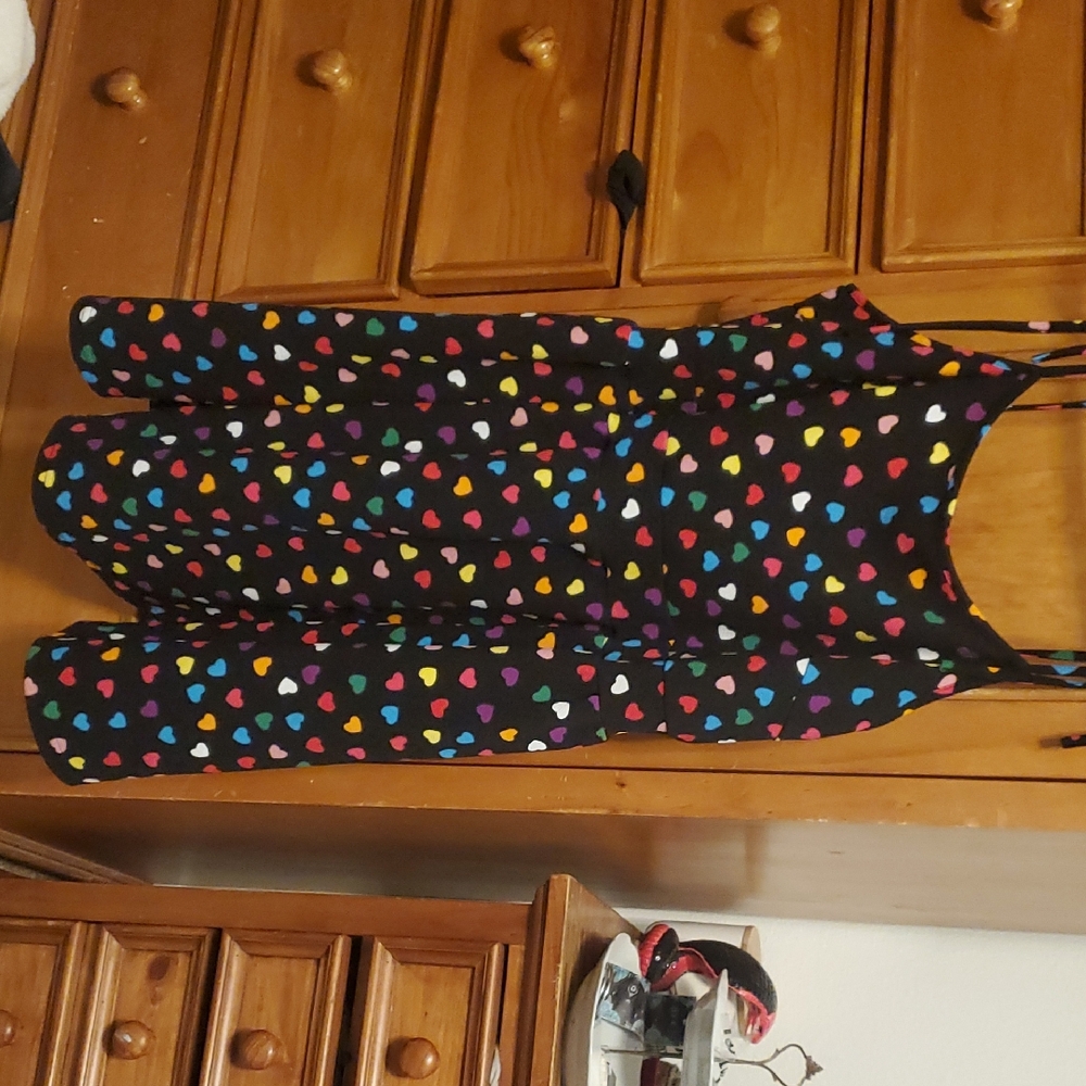Colorful Heart Print Dress